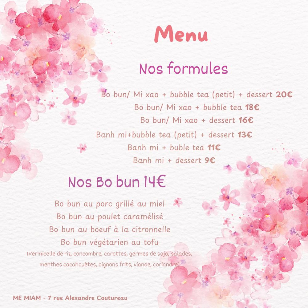 Mé miam - Menu Image 3